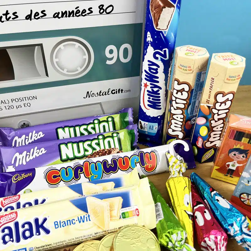 Coffret cadeau – Boîte en métal cassette – Chocolats des années 80 – grand coffret chocolat original – Image 4