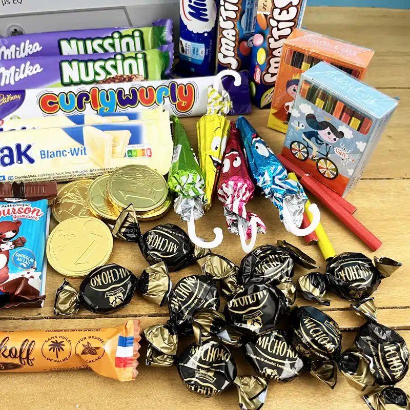 Coffret cadeau – Boîte en métal cassette – Chocolats des années 80 – grand coffret chocolat original – Image 3