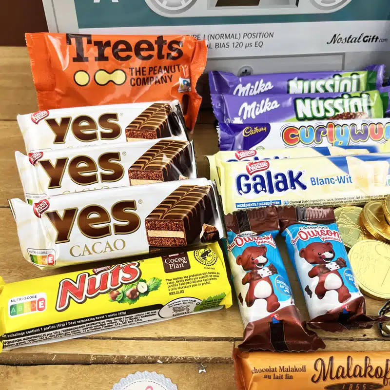 Coffret cadeau – Boîte en métal cassette – Chocolats des années 80 – grand coffret chocolat original – Image 2