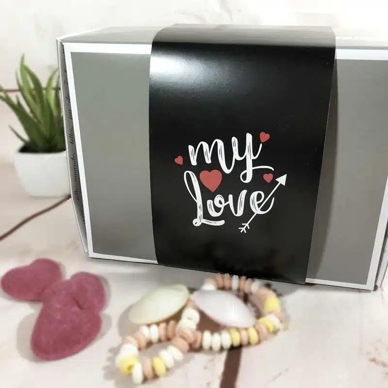 Coffret Bonbon Saint Valentin “My Love” remplie de bonbons rétro des années 90