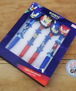 Sonic – Lot de 4 stylos à bille – Sega