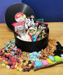 Coffret bonbon ancien – Grande boite Vinyl en métal