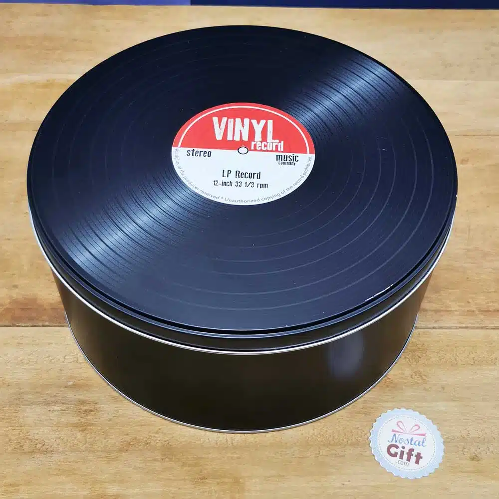 Boîte en métal vinyl ronde pour bundle