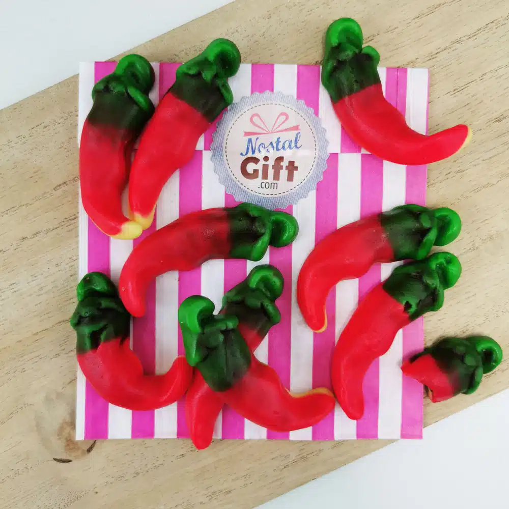Bonbons Chili gélifiés remplis de gelée piquante goût chili x10 – 100g