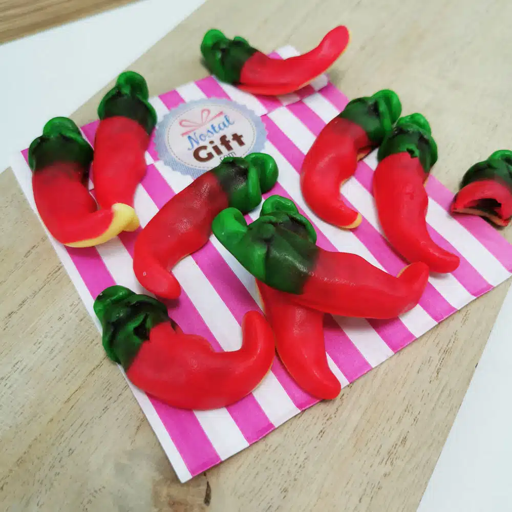Bonbons Chili gélifiés remplis de gelée piquante goût chili x10 – 100g – Image 2