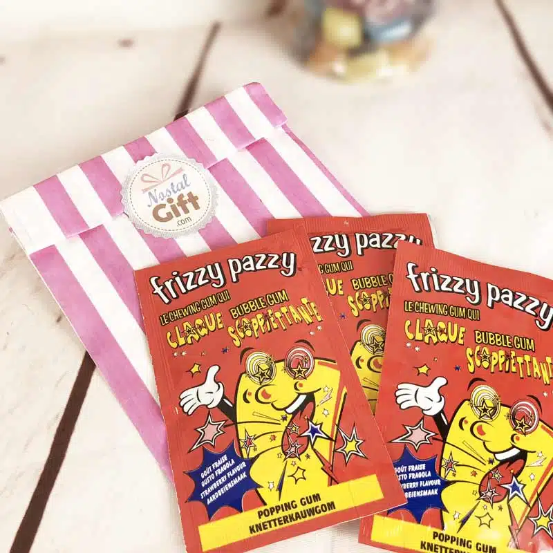 Frizzy Pazzy goût fraise – Chewing gum qui pétille dans la bouche x 3