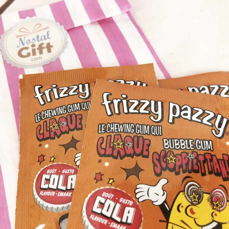 Frizzy Pazzy goût cola – Chewing gum qui pétille dans la bouche x 3 – Image 2