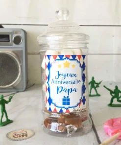 Bonbonnière Papa – 10x Nougats- 10xCaramel – “Joyeux anniversaire Papa”