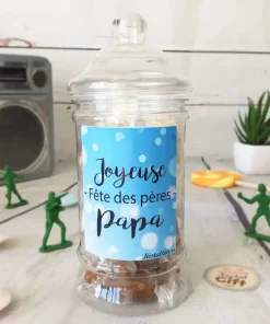Bonbonnière Papa – 10x Nougats – 10x Caramel – “Joyeuse fête des pères Papa”