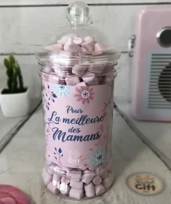 Bonbonnière maman – 300 petits chamallows – Pour la meilleure des mamans