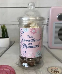 Bonbonnière maman – “Pour la meilleure des mamans” – 10x Nougats – 10x Caramel