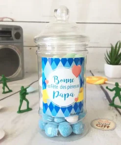 Bonbonnière Papa Carreau- Kysmache 300g – “Bonne fête des pères Papa”