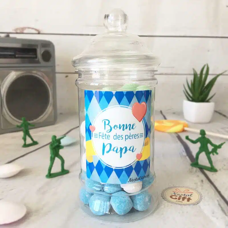Bonbonnière Papa Carreau- Kysmache 300g – “Bonne fête des pères Papa”