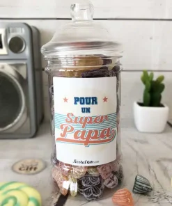 Bonbonnière  Papa – 300g mix de bonbons anciens –  Super Papa