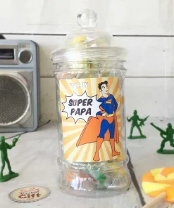 Bonbonnière papa – Bonbon rock fruit x40 – “Super papa”