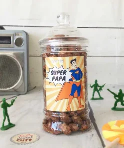 Bonbonnière Papa – Chouchou 300g – “Papa Super-Héros”