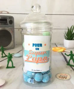 Bonbonnière Papa oldschool – Kysmache 300g – “Pour un super papa”