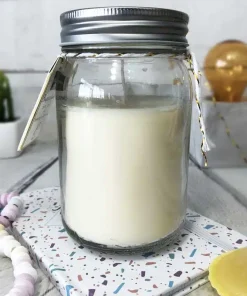 Bougie Jar personnalisée “Merci à mon AVS pour cette année” – Cadeau AVS primaire