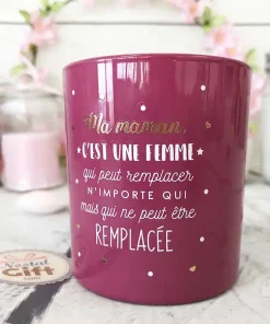 Bougie + Bracelet surprise inclus “Ma maman … ne peut être remplacée”