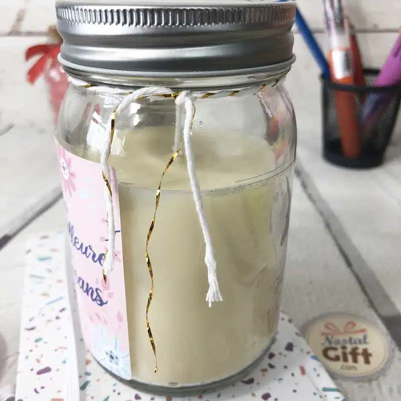 Bougie Jar personnalisée “Pour La meilleure des Mamans” – cadeau maman – Image 2