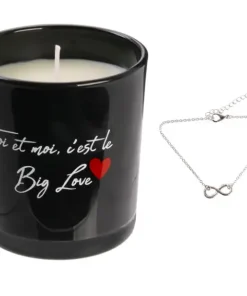 Bougie + Bijoux surprise “Toi et moi, c’est le Big Love”