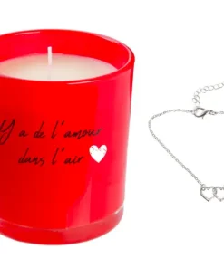 Bougie + Bijoux surprise “Y’a de l’amour dans l’air”