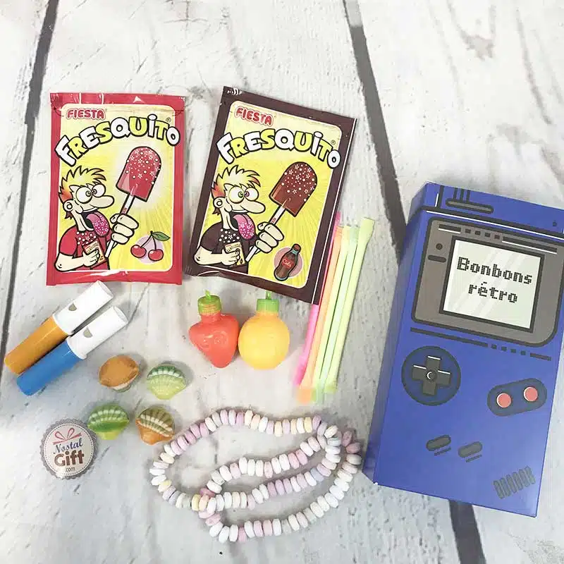 Coffret Cadeau jeux vidéo rétro (avec sa console de poche retro) – Image 4