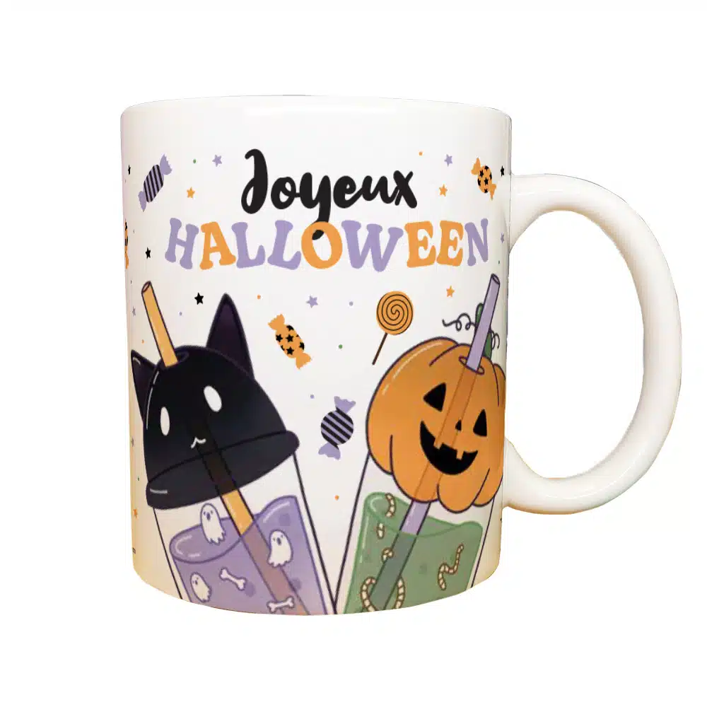 Mug Halloween Bubble tea “Joyeux Halloween” – Image 5