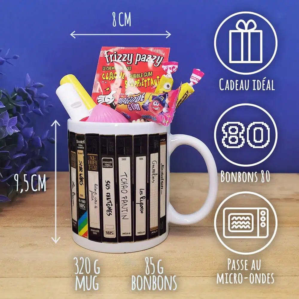 Mug bonbon années 80 – Collection “VHS 80” – Image 5