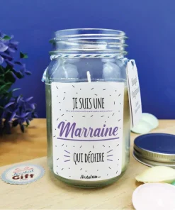 Bougie Jar  “Marraine qui déchire”