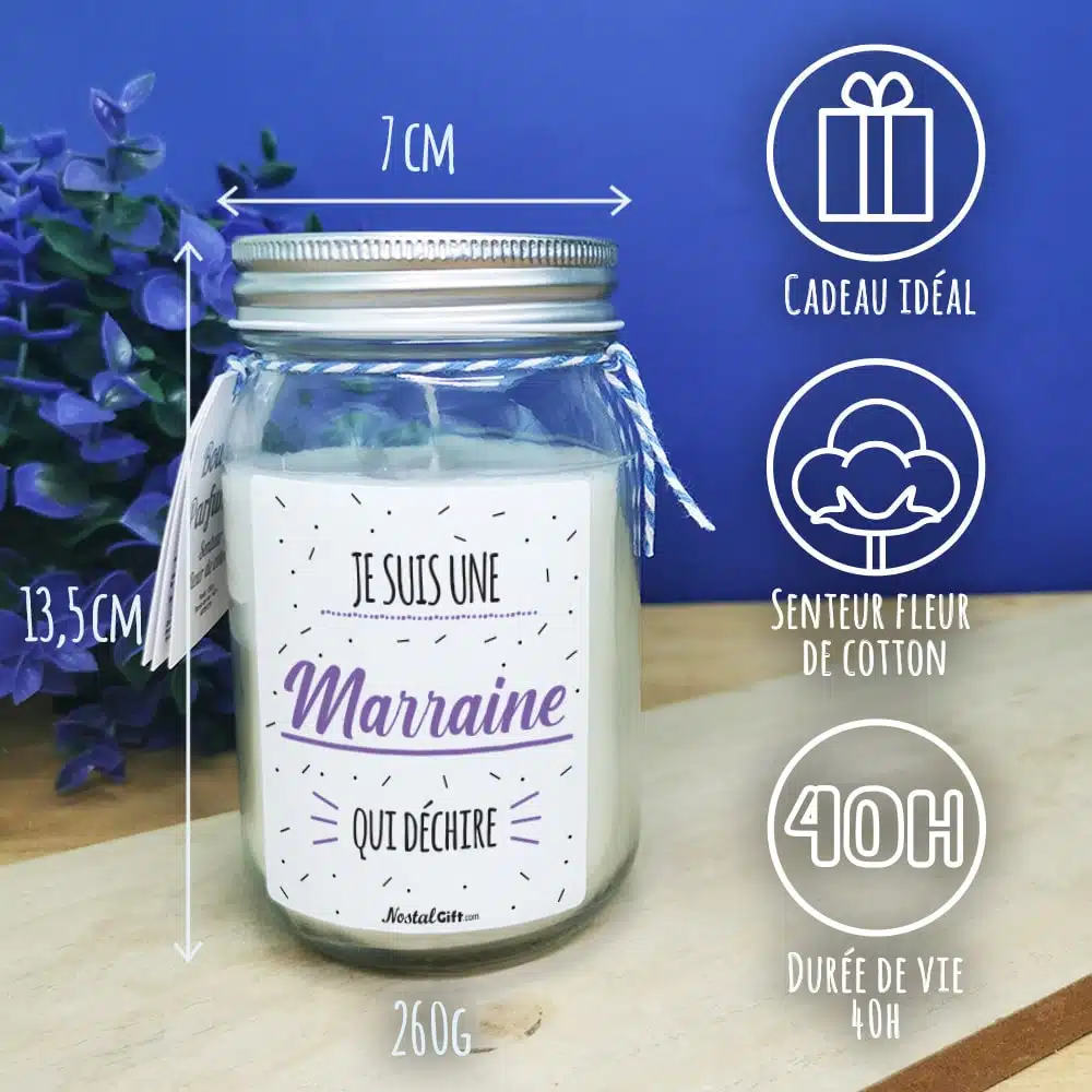 Bougie Jar “Marraine qui déchire” – Image 4