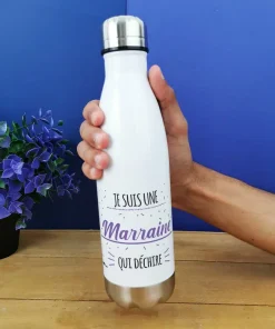 Bouteille isotherme 500ml  “Marraine qui déchire”