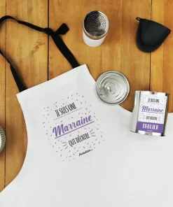 Tablier de cuisine – “Je suis une marraine qui déchire” – Cadeau marraine