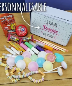 Coffret bonbons des années 80  “Je suis une voisine qui déchire”- cadeau personnalisé