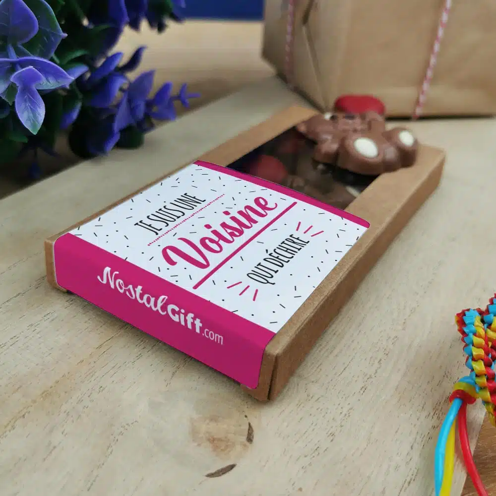 Oursons au chocolat au lait x3 “Je suis une voisine qui déchire” – Image 2