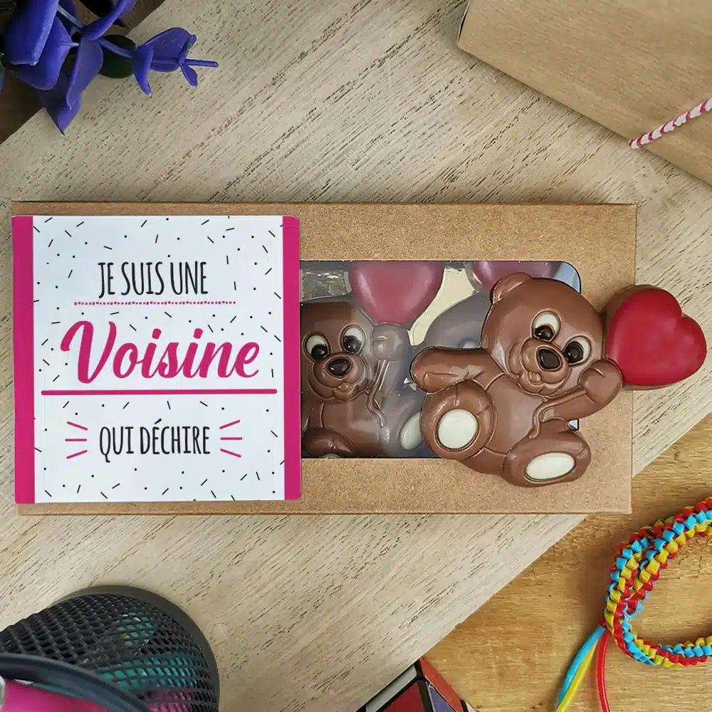 Oursons au chocolat au lait x3 “Je suis une voisine qui déchire”