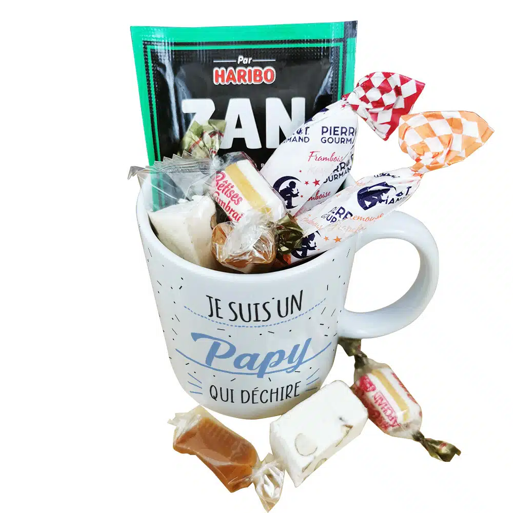 Mug bonbon années 60 “Je suis un papy qui déchire” – Image 2