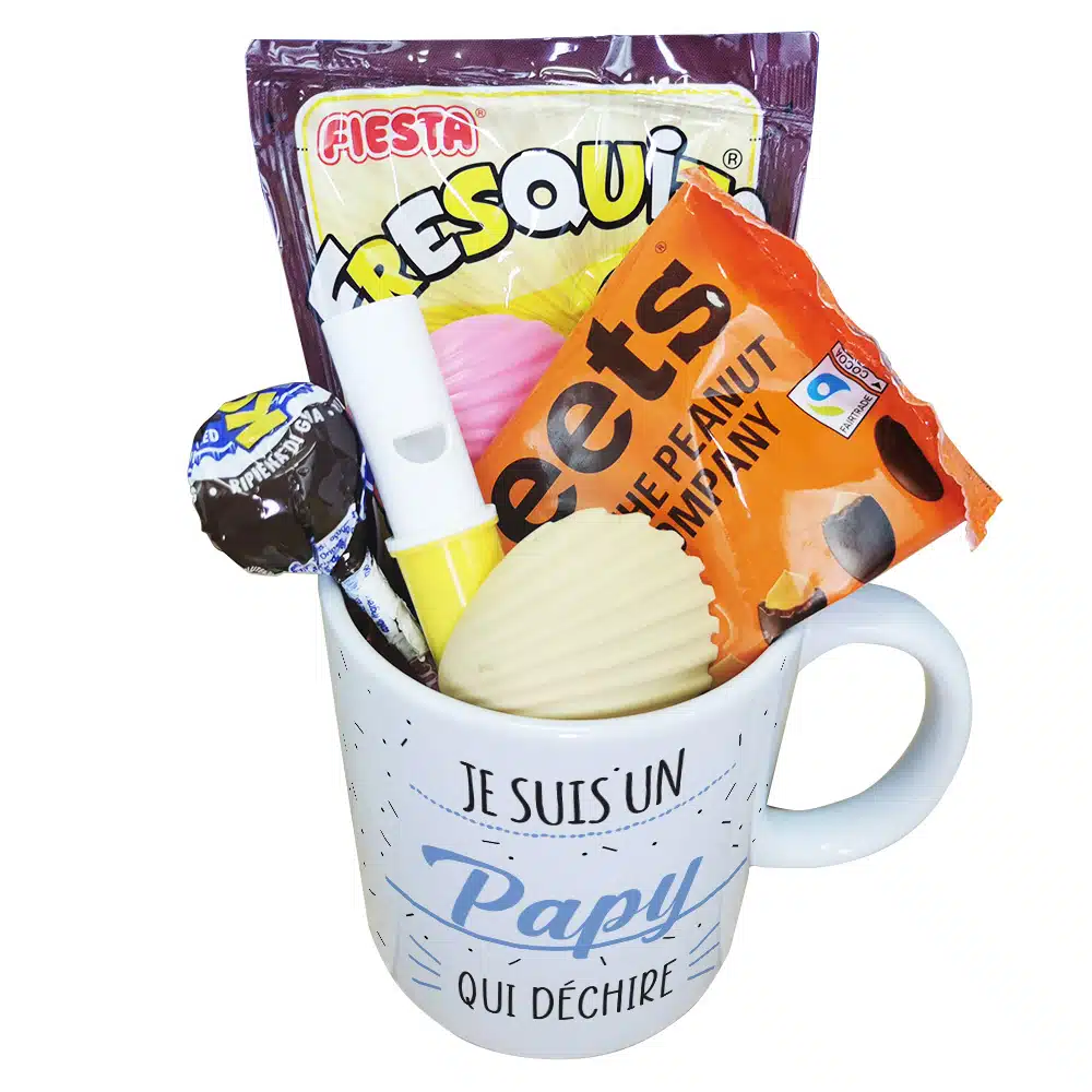 Mug bonbon années 70 “Je suis un papy qui déchire” – Image 2