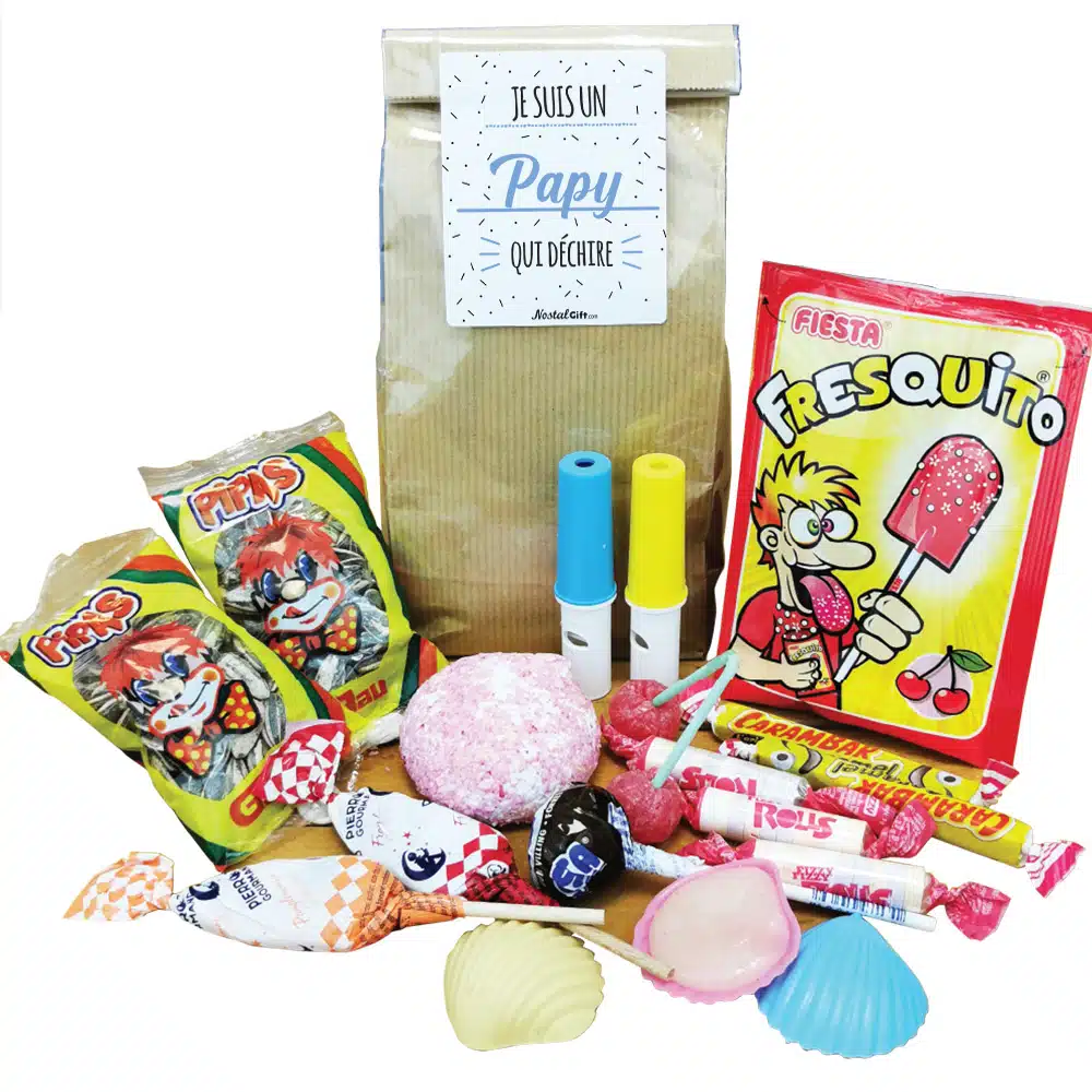 Sachet bonbon années 70 “Je suis un papy qui déchire” – Image 2