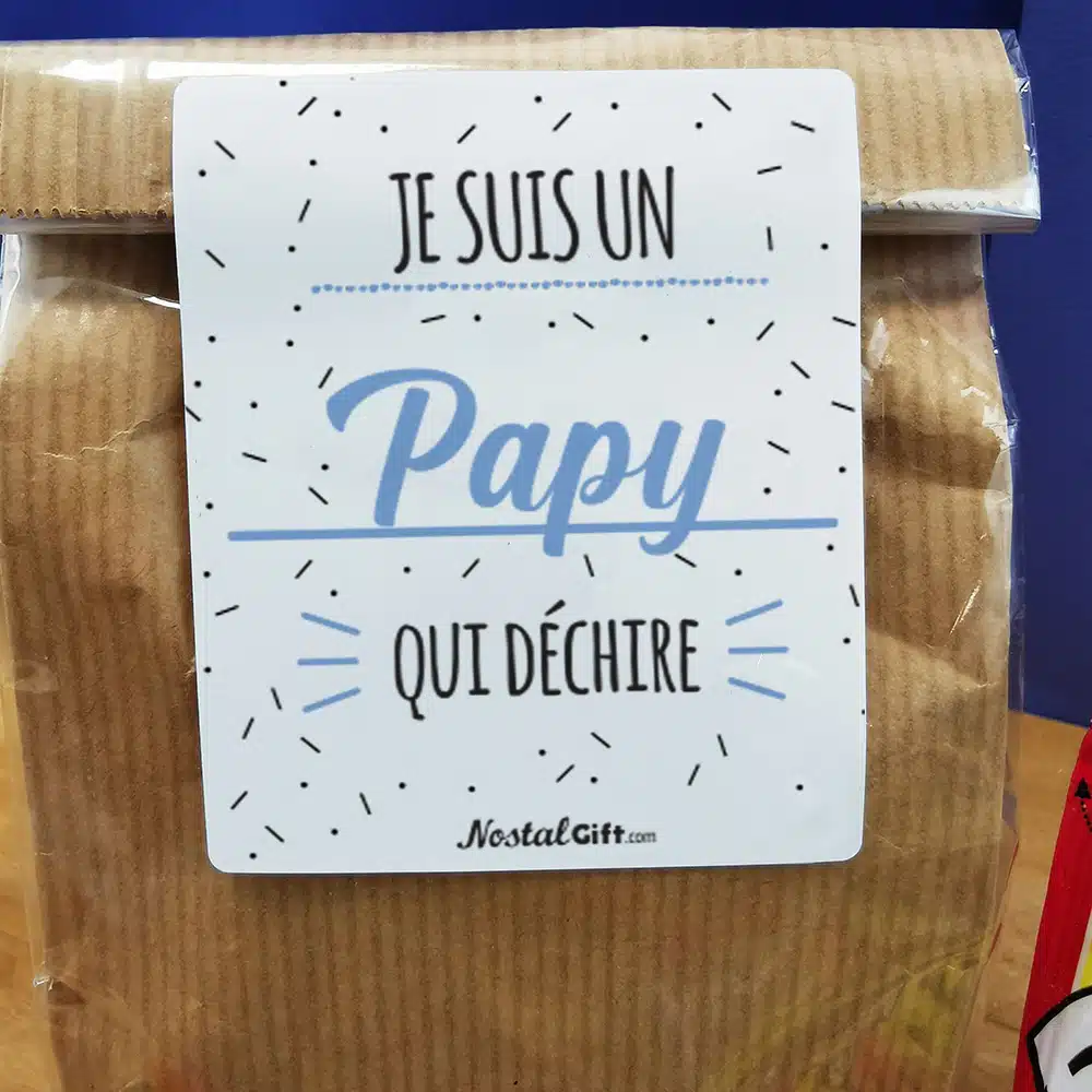 Sachet bonbon années 70 “Je suis un papy qui déchire” – Image 5