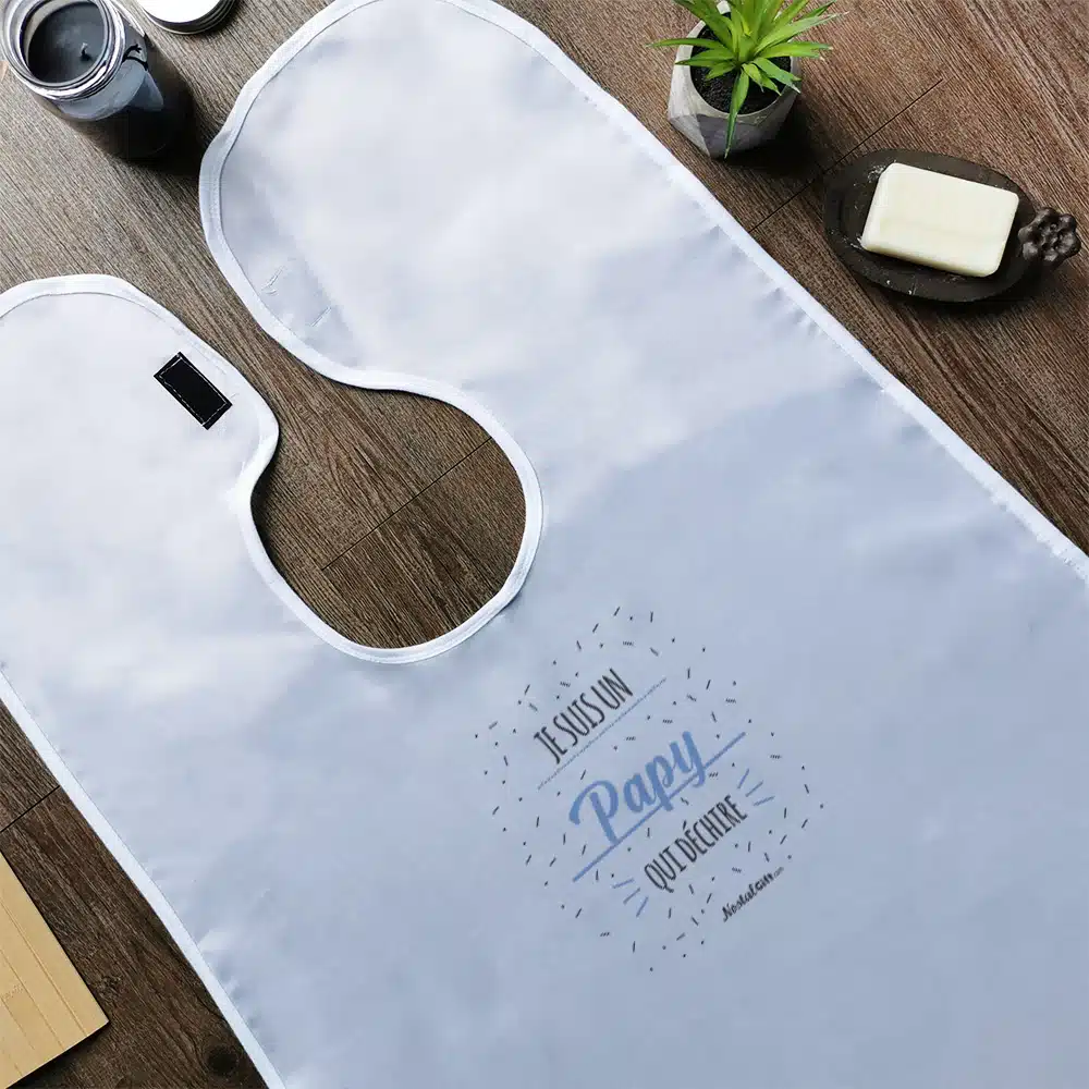 Tablier à barbe “Je suis un papy qui déchire” – Cadeau la fête des grands pères – Image 3