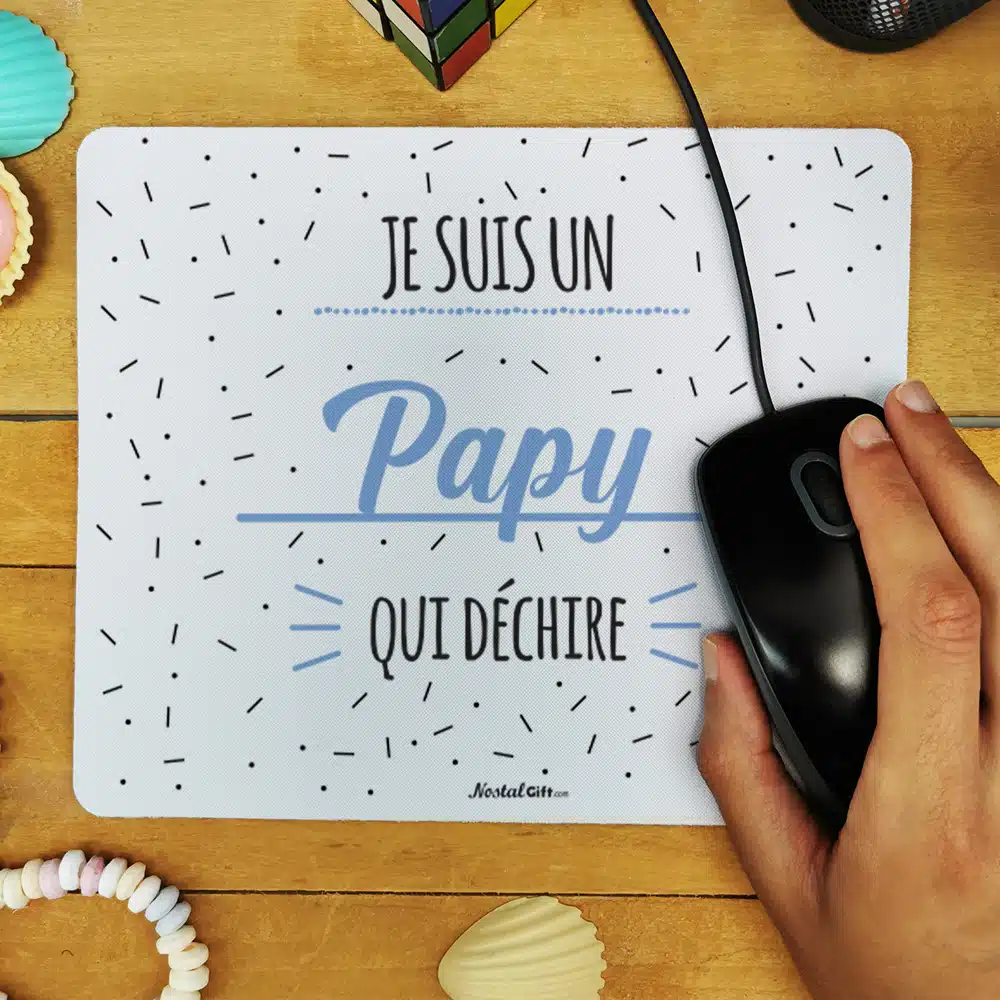 Tapis de souris “Je suis un papy qui déchire” – Image 4