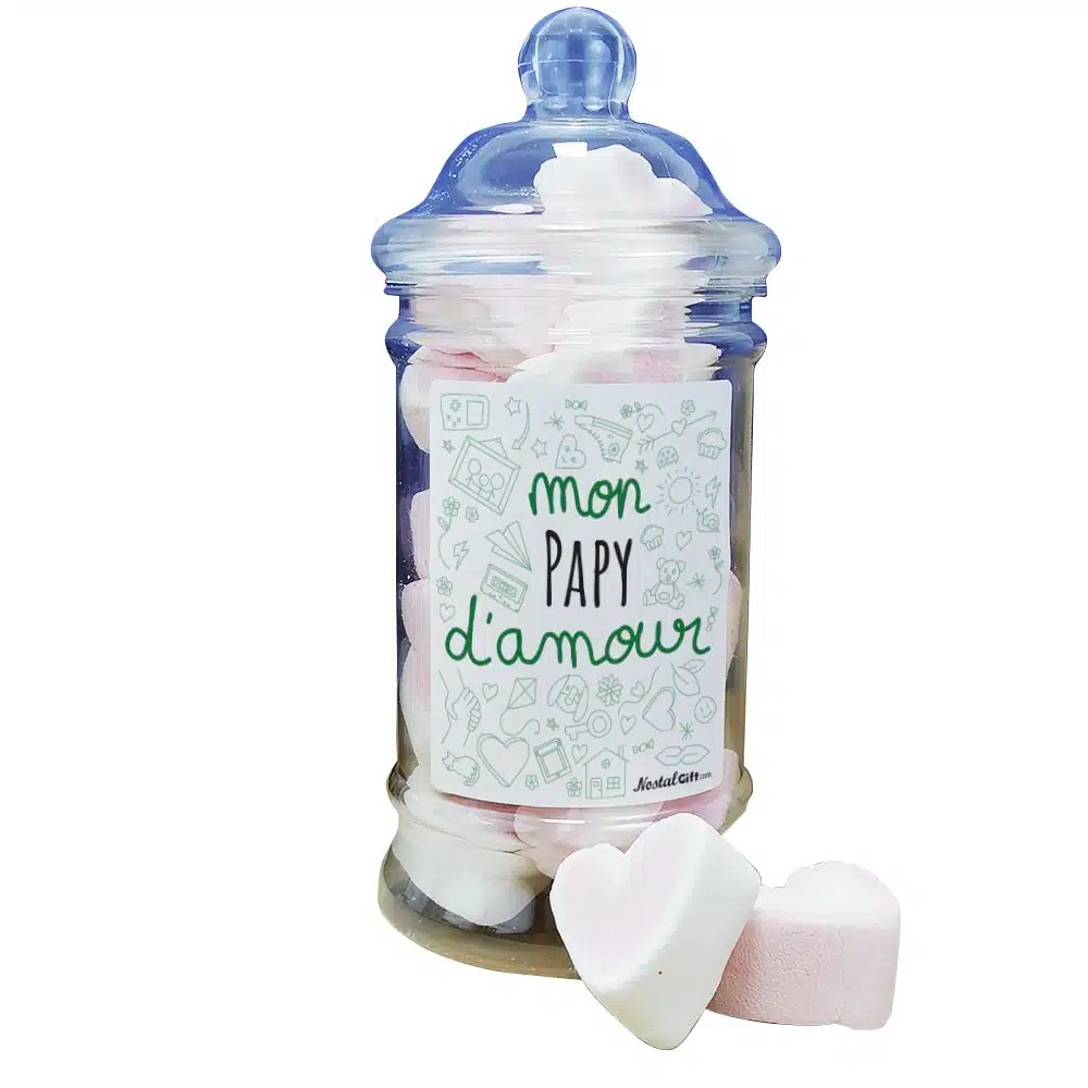 Bonbonnière coeurs guimauve “mon papy d’amour” – Image 5