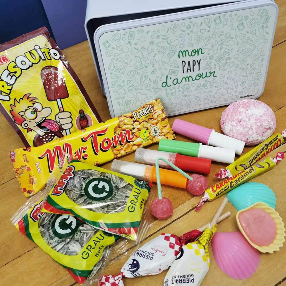 Coffret bonbons des années 70 “mon papy d’amour” – d’amour (Boîte en métal) – Image 3