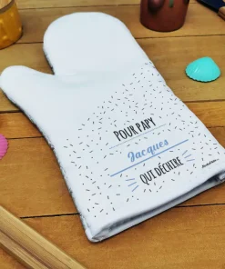Manique de cuisine droite “Pour papy qui déchire”- Cadeau personnalisé