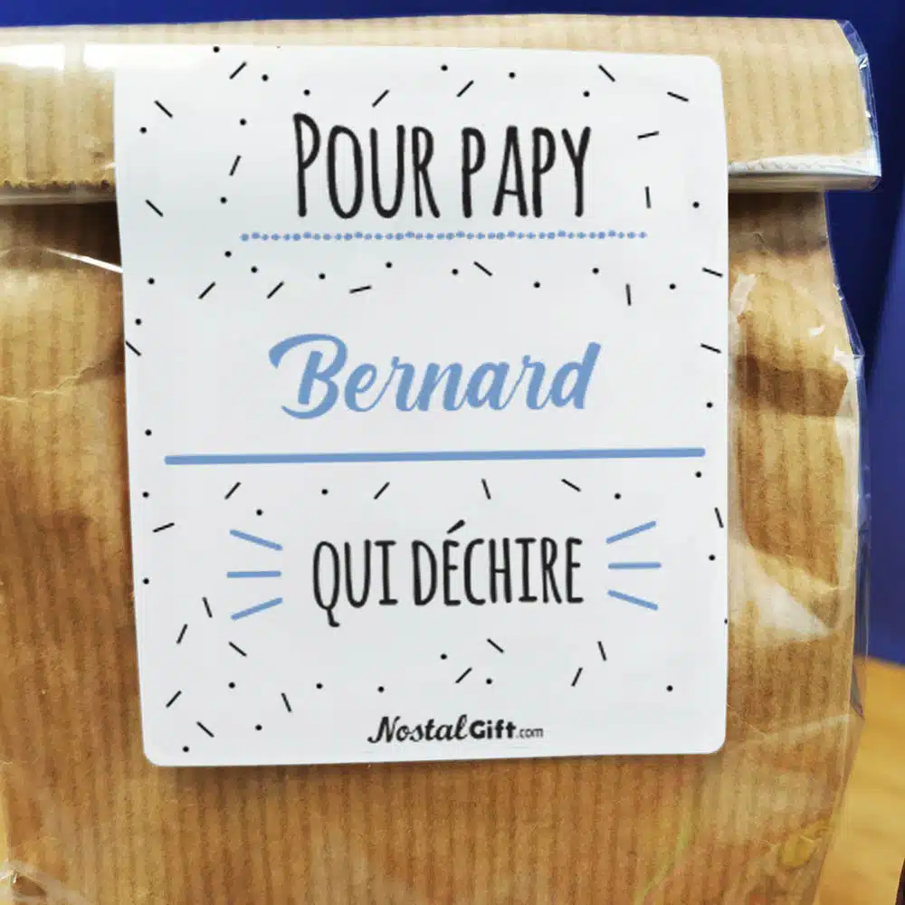 Sachet bonbon années 80 “Pour papy qui déchire”- Cadeau personnalisé – Image 5