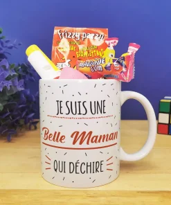 Mug bonbon années 80 “Je suis une belle maman qui déchire”