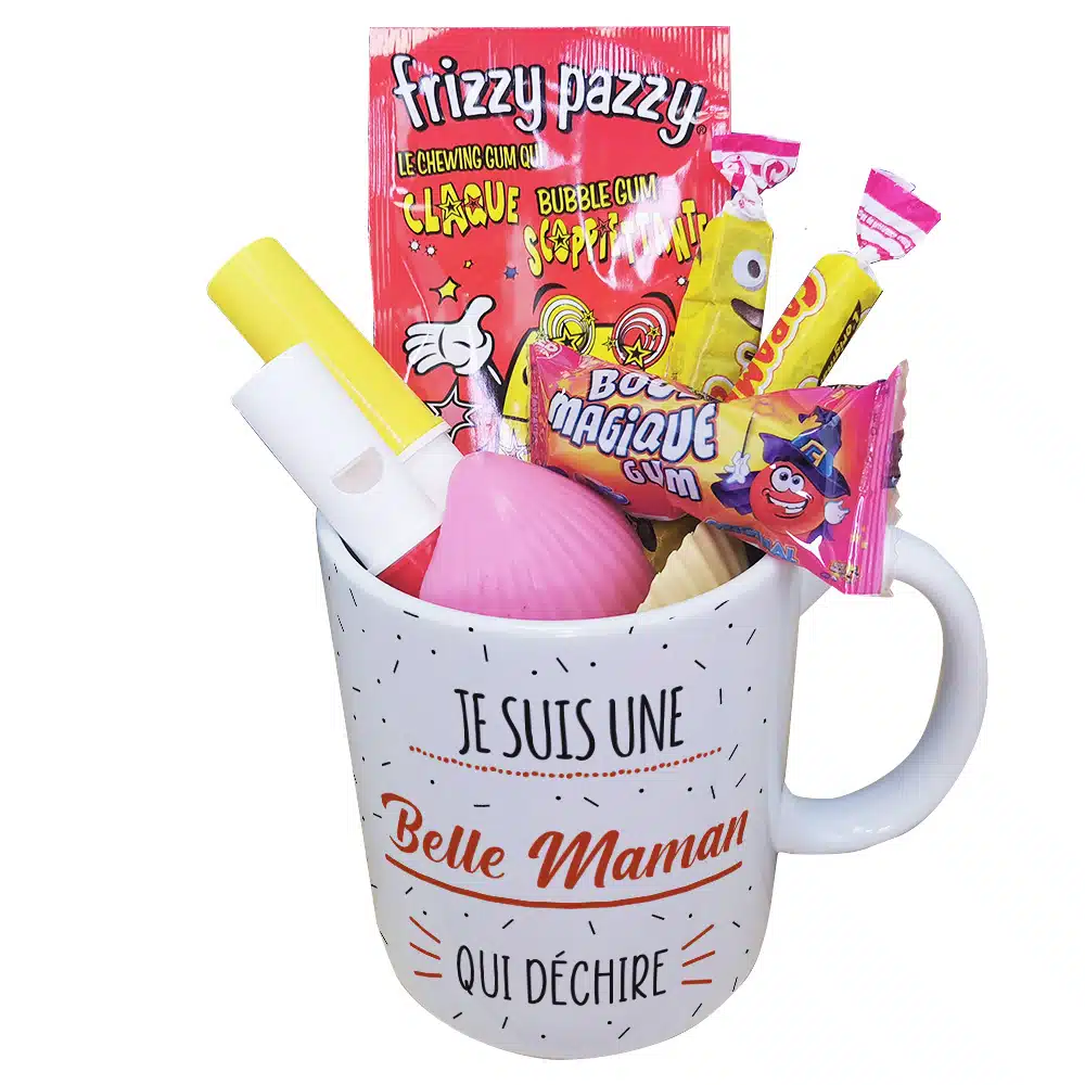 Mug bonbon années 80 “Je suis une belle maman qui déchire” – Image 2