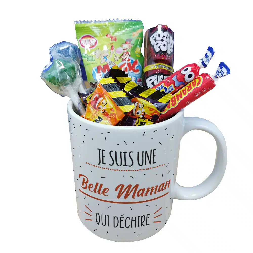 Mug bonbon années 90 “Je suis une belle maman qui déchire” – Image 2