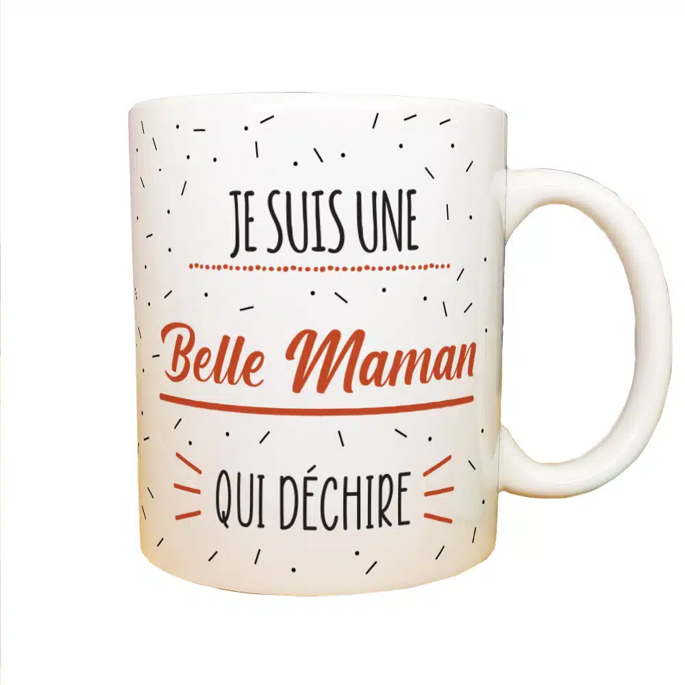 Mug “Je suis une belle maman qui déchire” – cadeau belle mère – Image 2